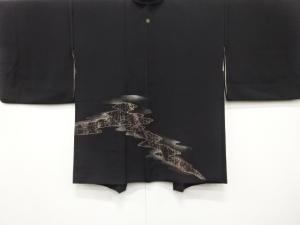 金彩　霞模様　一つ紋　絵羽織